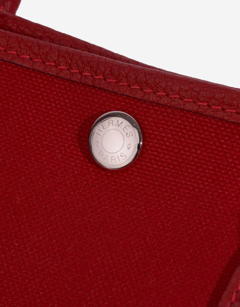 Hermès GardenParty 30 RougePiment Closing System  | Sell your designer bag on Saclab.com