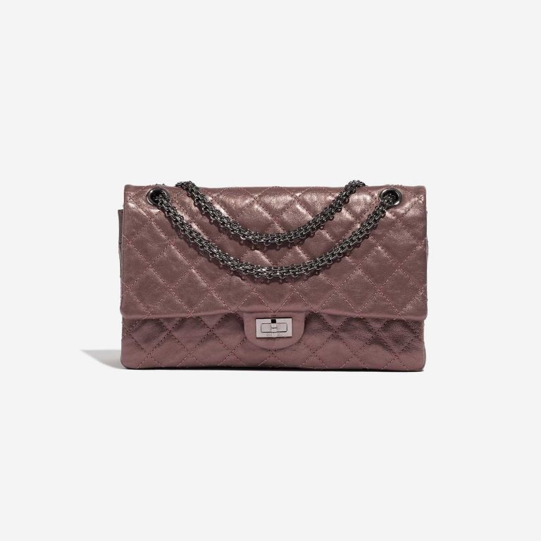 Chanel 255Reissue 226 MetallicLiliac Front  | Sell your designer bag on Saclab.com
