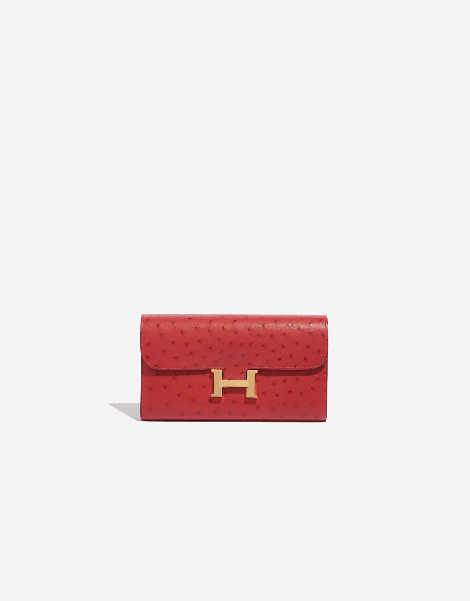 Hermès Constance Long Wallet Ostrich Rouge Vif | SACLÀB