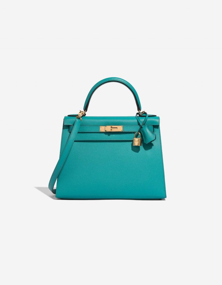 Hermès Kelly 28 BleuPaon Front  | Sell your designer bag on Saclab.com