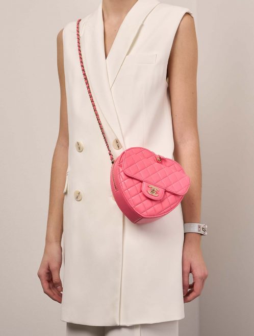 Chanel TimelessHeart Medium Pink Sizes Worn | Sell your designer bag on Saclab.com