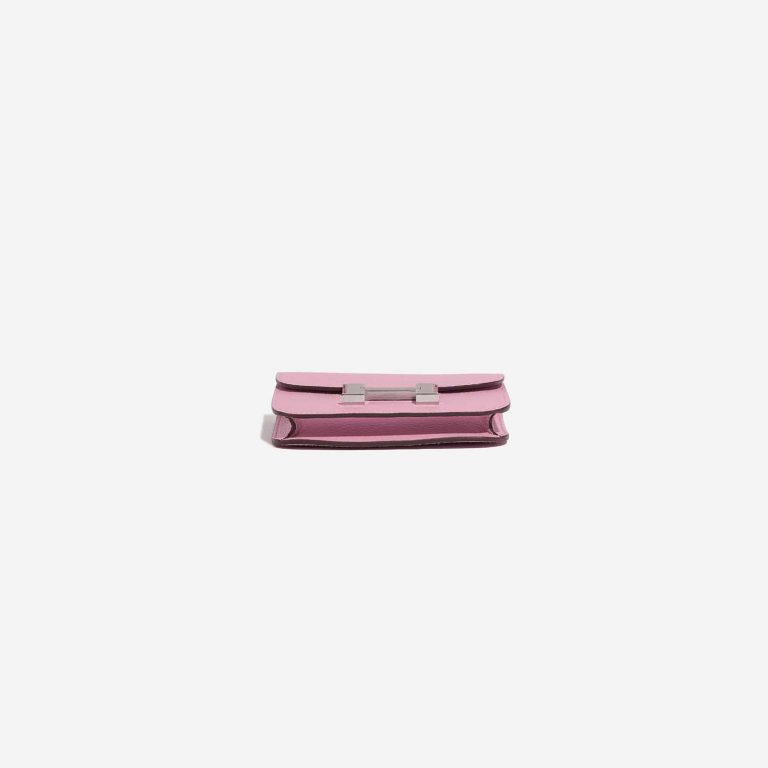 Hermès Constance SlimWallet MauveSilvestre Bottom  | Sell your designer bag on Saclab.com