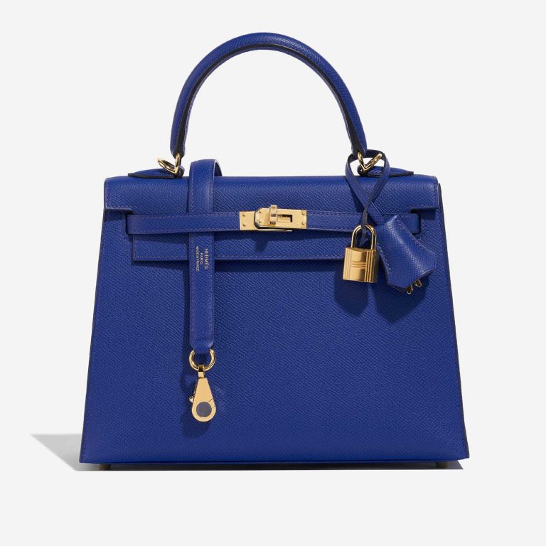 Hermès Kelly 25 BleuRoyal Front  | Sell your designer bag on Saclab.com