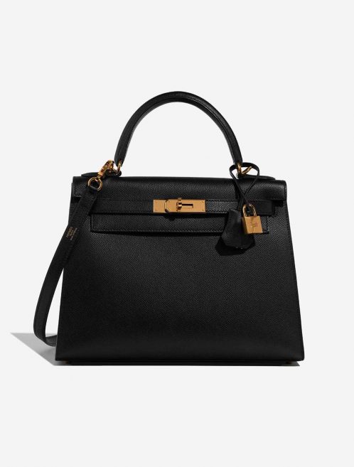 Hermès Kelly 28 Black Front  | Sell your designer bag on Saclab.com