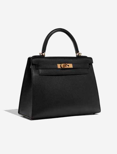 Hermès Kelly 28 Black Side Front  | Sell your designer bag on Saclab.com