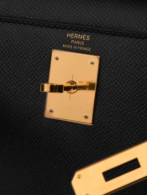 Hermès Kelly 28 Black Logo  | Sell your designer bag on Saclab.com