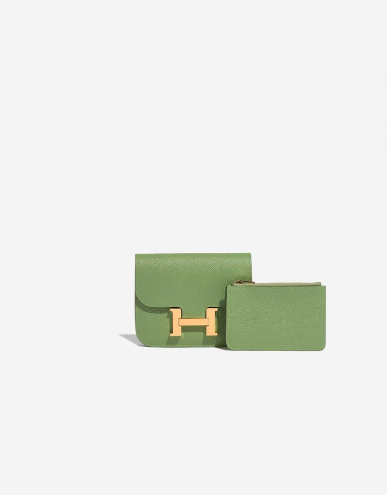 Hermès Constance SlimWallet VertCriquet Front  | Sell your designer bag on Saclab.com