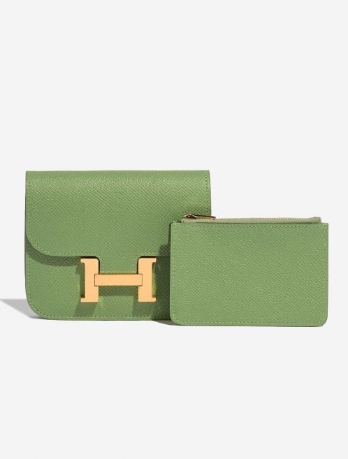 Hermès Constance SlimWallet VertCriquet Front  | Sell your designer bag on Saclab.com