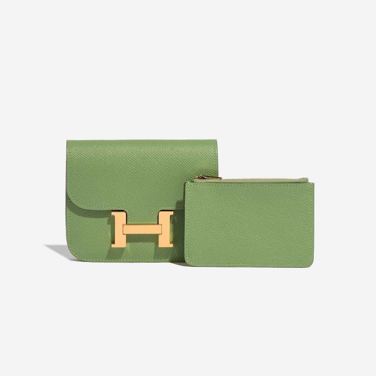 Hermès Constance SlimWallet VertCriquet Front  | Sell your designer bag on Saclab.com