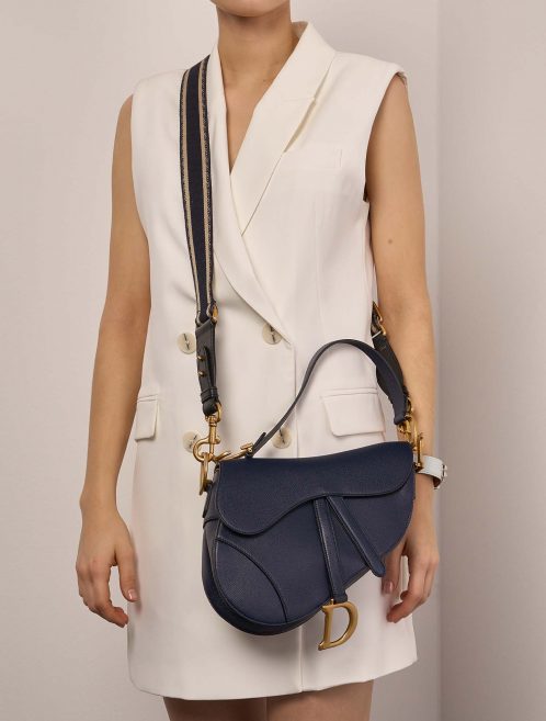 Dior Saddle Medium DarkBlue Sizes Worn | Sell your designer bag on Saclab.com