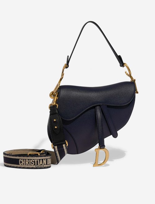 Dior Saddle Medium DarkBlue Front  | Sell your designer bag on Saclab.com