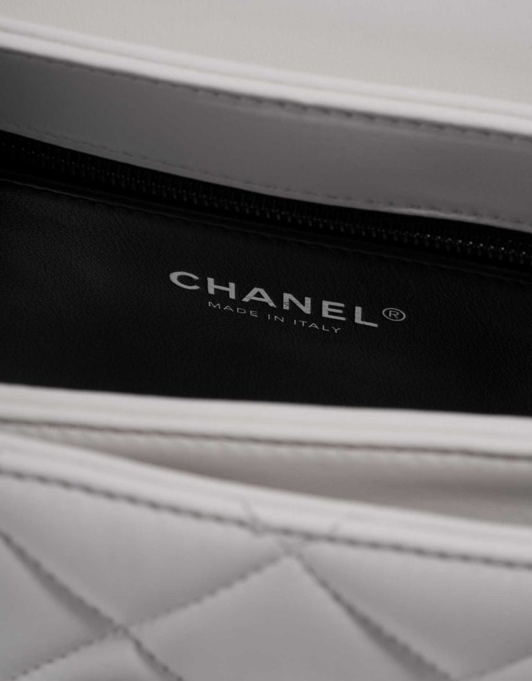 Chanel TimelessHandle Small White Logo  | Sell your designer bag on Saclab.com
