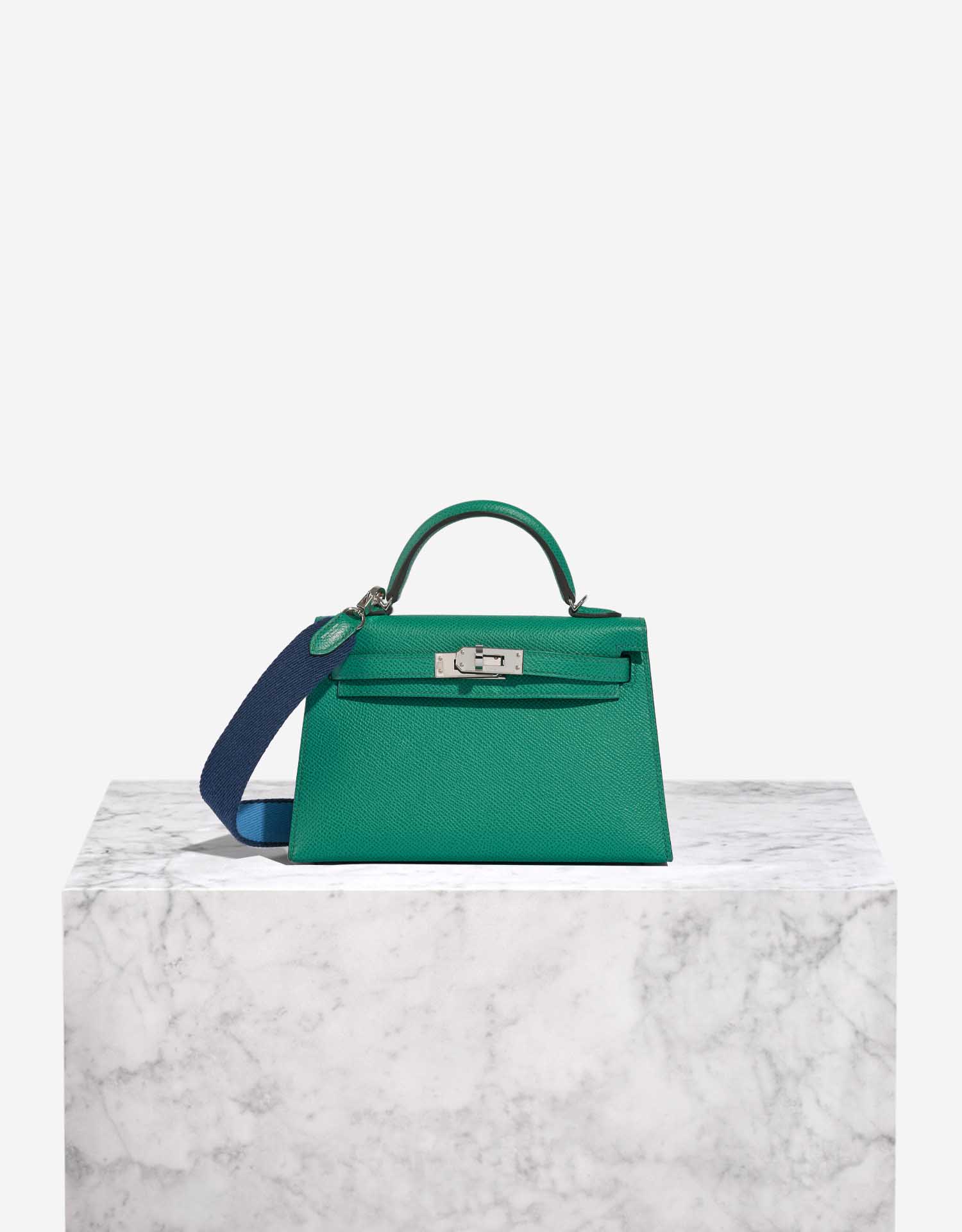 Hermès Kelly Mini Epsom Vert Jade Blue Paradise Blue Saphire