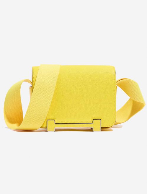 Hermès Geta OneSize JauneCitron-NewLime Front  | Sell your designer bag on Saclab.com