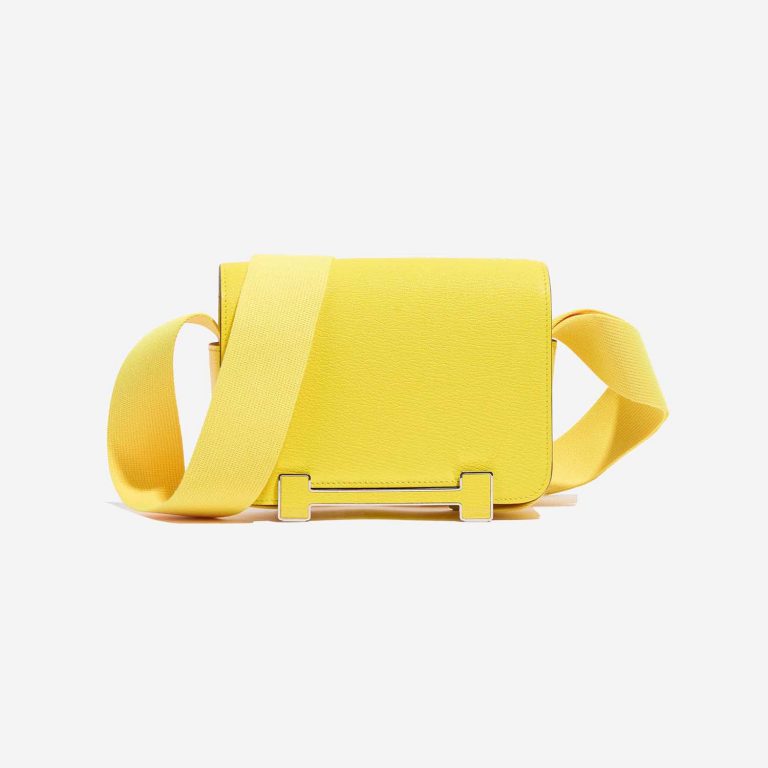 Hermès Geta OneSize JauneCitron-NewLime Front  | Sell your designer bag on Saclab.com