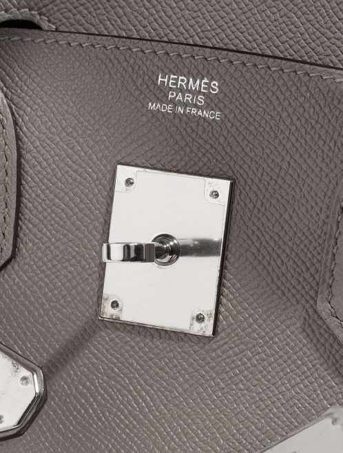 Pre-owned Hermès bag Birkin 30 Epsom Gris Asphalte Brown, Grey Logo | Sell your designer bag on Saclab.com