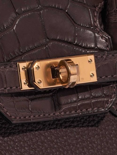 Hermès Birkin 25 Ebene Closing System  | Sell your designer bag on Saclab.com