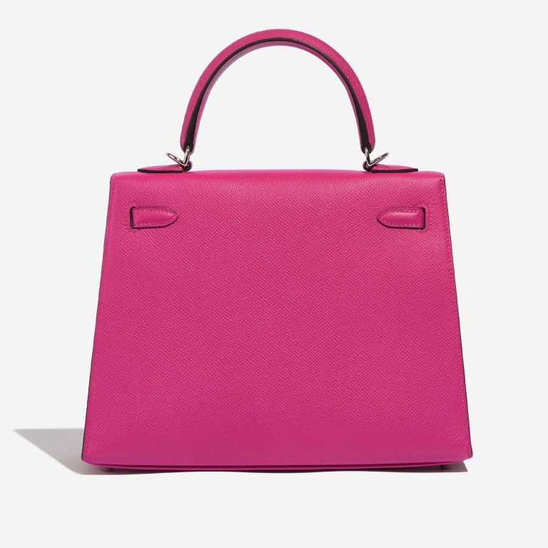 Pre-owned Hermès bag Kelly 25 Epsom Rose Pourpre Back | Sell your designer bag on Saclab.com