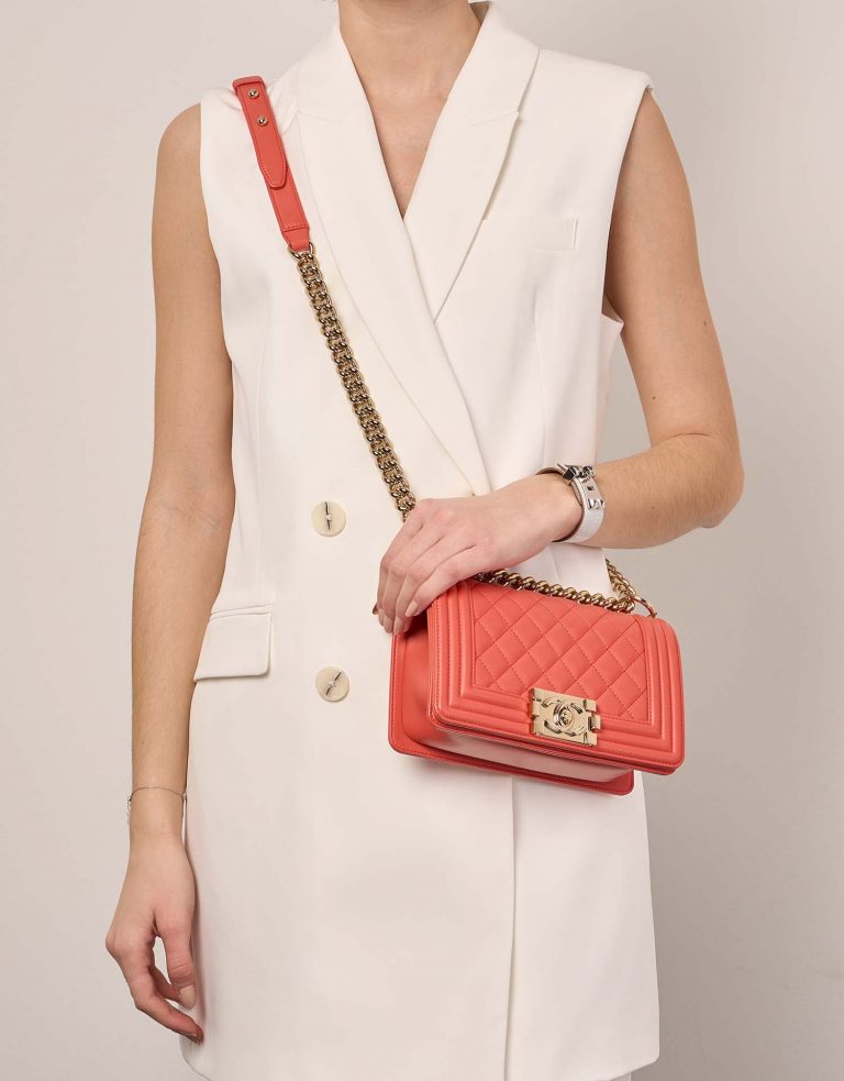 Chanel Boy Small Salmon Front  | Sell your designer bag on Saclab.com