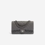 Chanel Timeless Medium Grey-GoldShimmer Front  | Sell your designer bag on Saclab.com