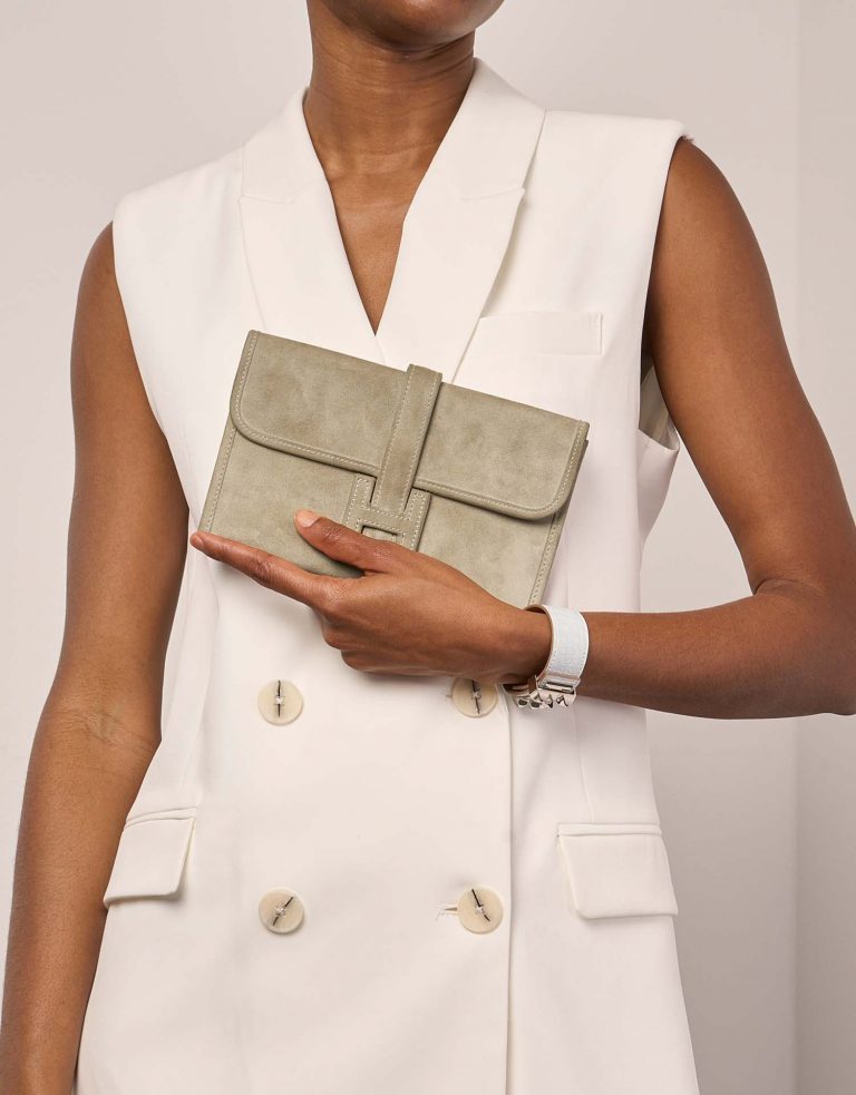 Hermès Jige Mini Doblis Suede Poussière | Sell your designer bag