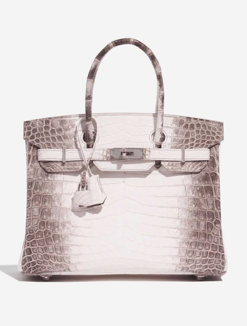 Pre-owned Hermès bag Birkin 30 Niloticus Crocodile Himalaya Blanc Beige Front | Sell your designer bag on Saclab.com