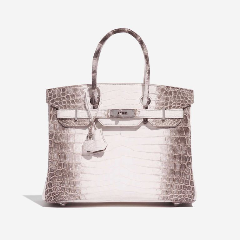 Pre-owned Hermès bag Birkin 30 Niloticus Crocodile Himalaya Blanc Beige Front | Sell your designer bag on Saclab.com