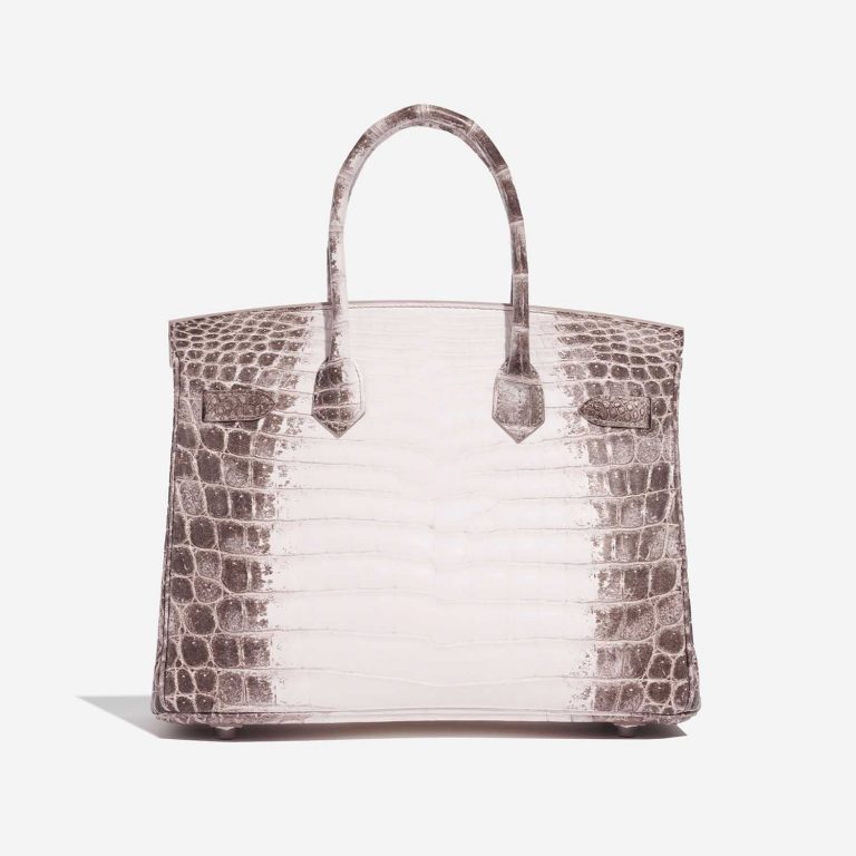 Pre-owned Hermès bag Birkin 30 Niloticus Crocodile Himalaya Blanc Beige Back | Sell your designer bag on Saclab.com