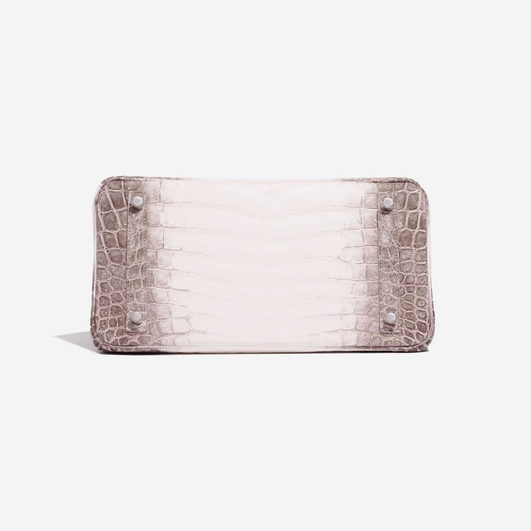 Pre-owned Hermès bag Birkin 30 Niloticus Crocodile Himalaya Blanc Beige Bottom | Sell your designer bag on Saclab.com