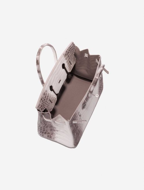 Pre-owned Hermès bag Birkin 30 Niloticus Crocodile Himalaya Blanc Beige Inside | Sell your designer bag on Saclab.com