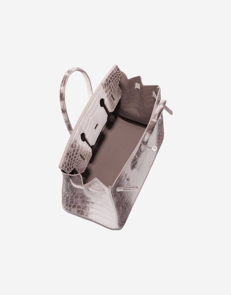 Pre-owned Hermès bag Birkin 30 Niloticus Crocodile Himalaya Blanc Beige Inside | Sell your designer bag on Saclab.com