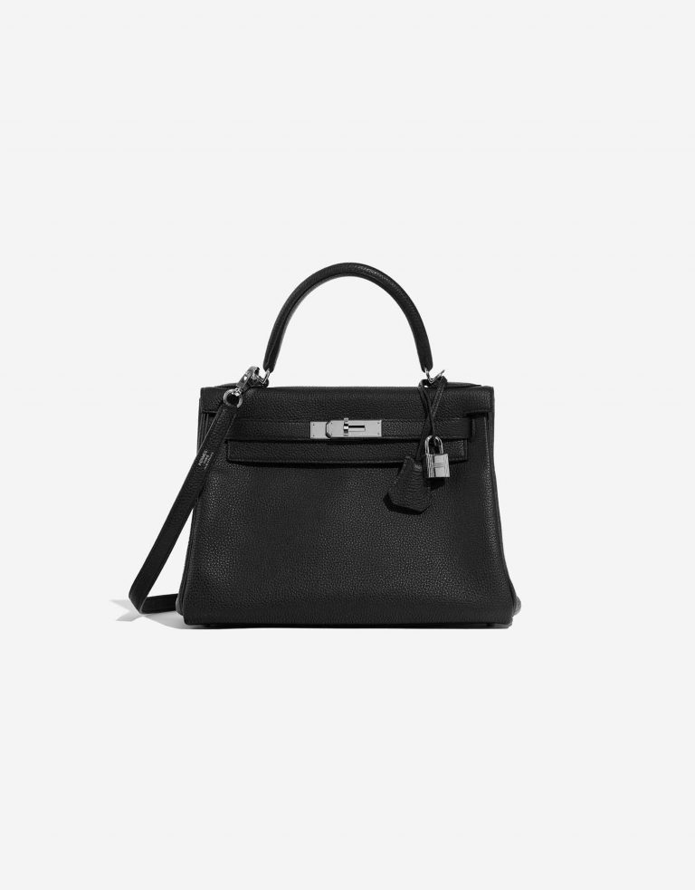 Hermès Kelly 28 Black Front  | Sell your designer bag on Saclab.com