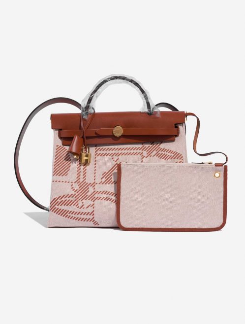 Hermès Herbag 31 Cuivre-Ecru-Beige Front  | Sell your designer bag on Saclab.com