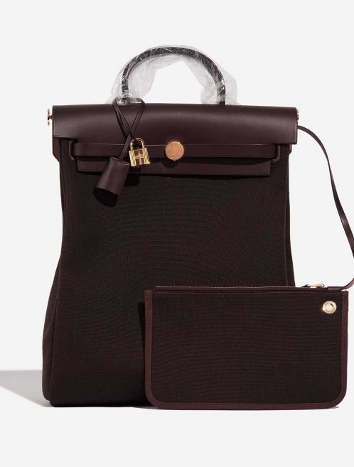 Hermès Herbag Backpack Ebène Front  | Sell your designer bag on Saclab.com