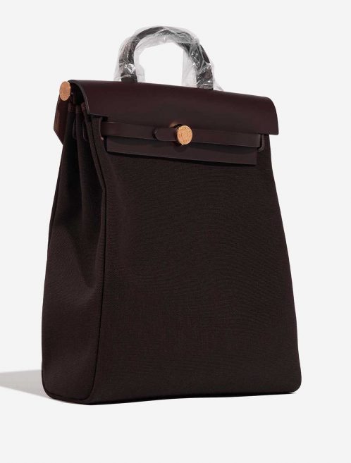 Hermès Herbag Backpack Ebène Side Front  | Sell your designer bag on Saclab.com