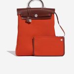 Hermès Herbag Backpack OrangeMécano-RougeH Front  | Sell your designer bag on Saclab.com
