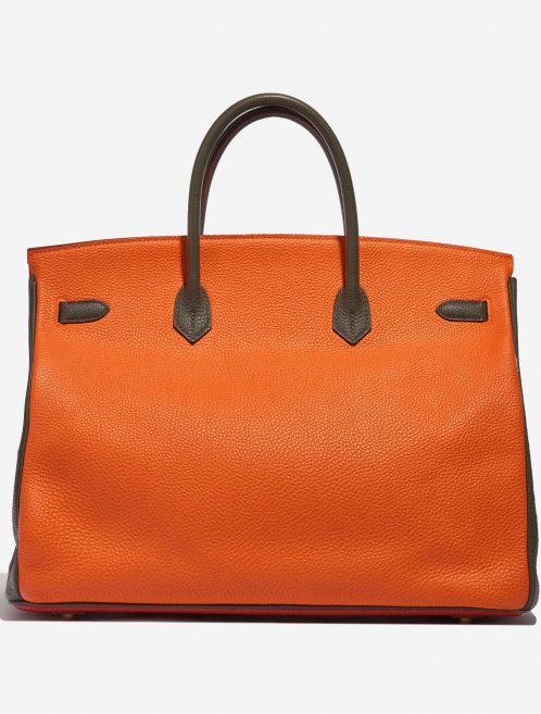 Hermès Birkin 40 OrangeH-Olive-Vermillon Back  | Sell your designer bag on Saclab.com