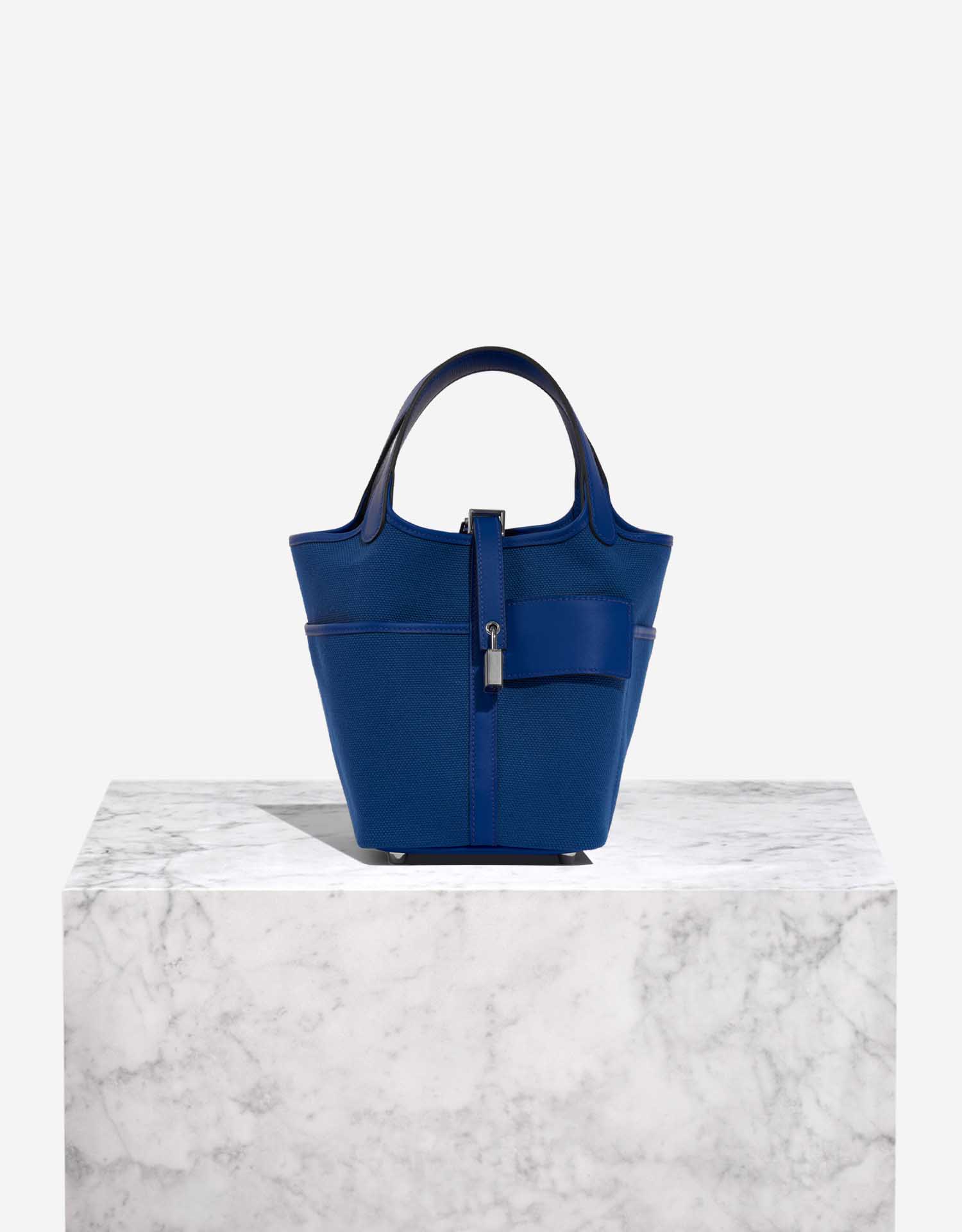 Hermès Picotin Cargo 18 Toile / Swift Blue Royal / Blue Egee | SACLÀB