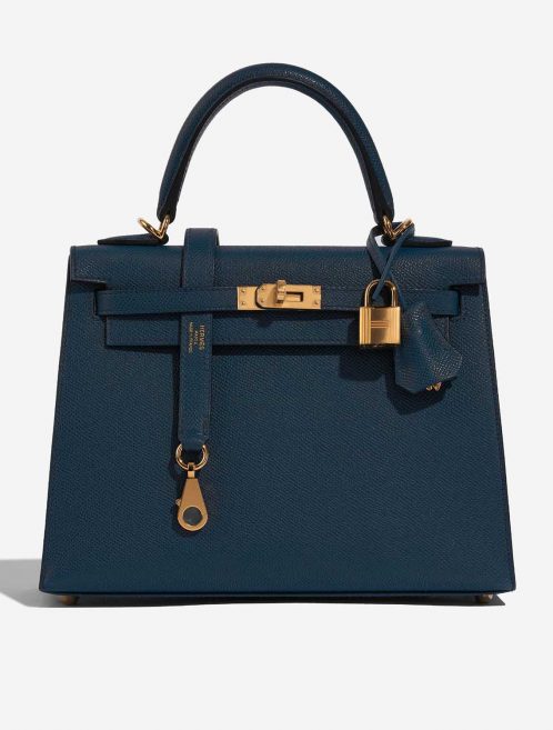 Hermès Kelly 25 BlueDePresse Front  | Sell your designer bag on Saclab.com