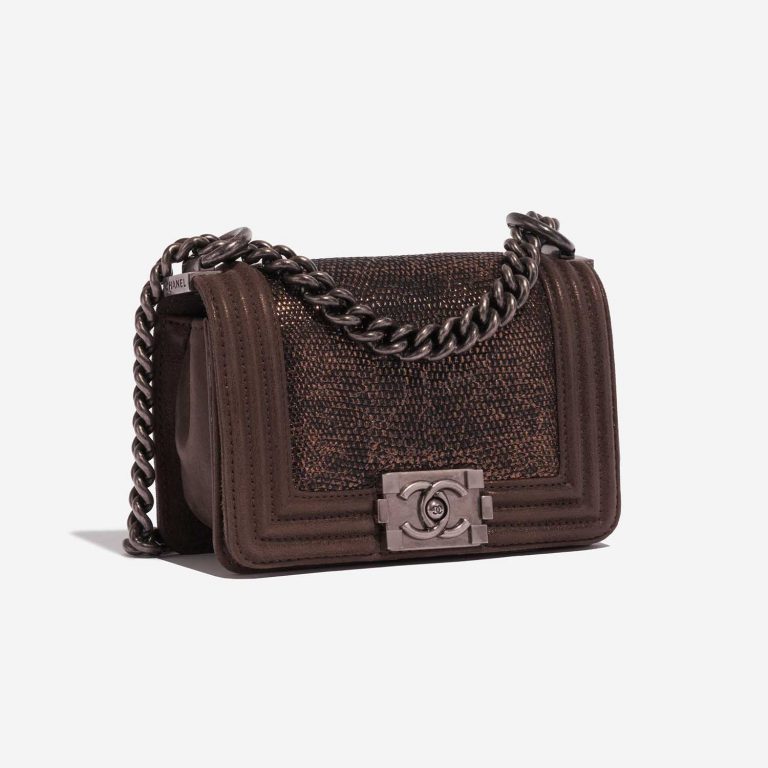 Chanel Boy Micro Lizard / Suede Brown / Gold | Sell your designer bag