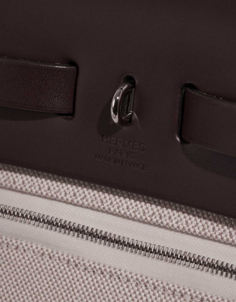 Hermès 31 Ebene-Ecru-Beige Logo  | Sell your designer bag on Saclab.com