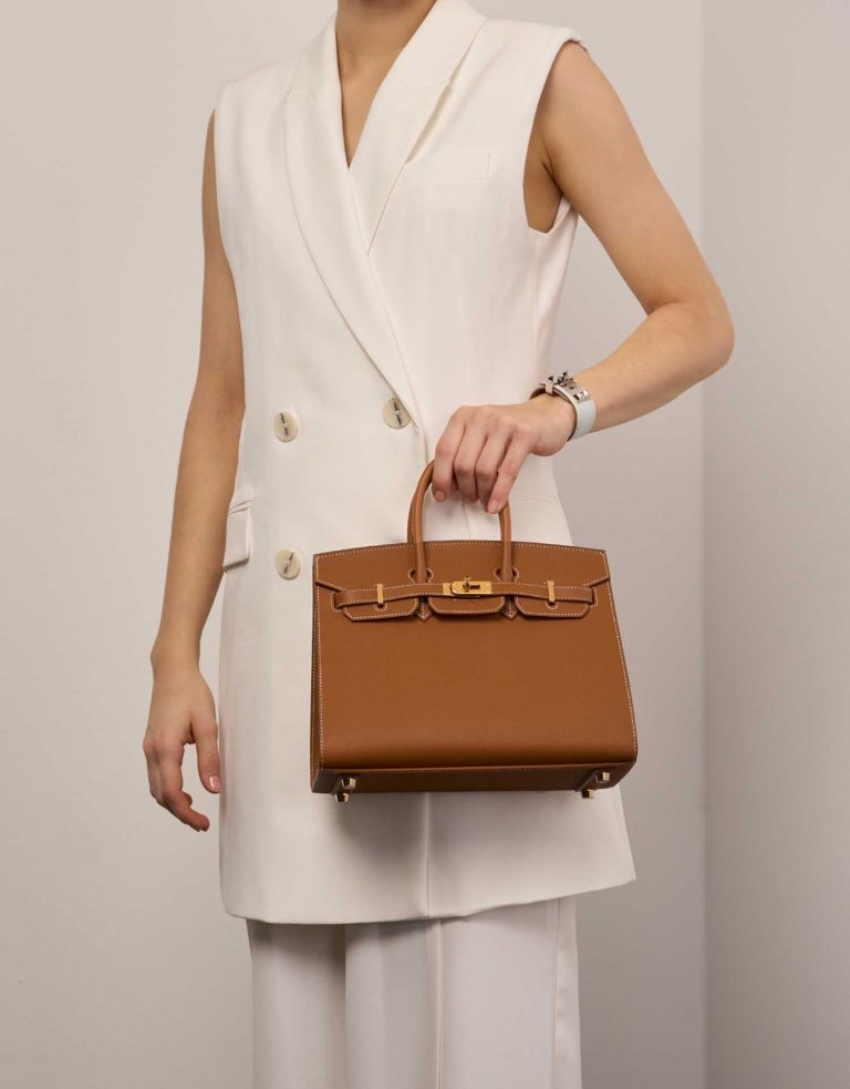 Hermès Birkin 25 Gold Sizes Worn | Sell your designer bag on Saclab.com