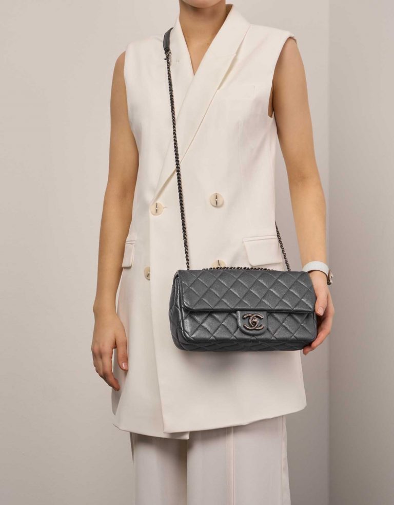 Chanel Timeless Medium Grey Front  | Sell your designer bag on Saclab.com
