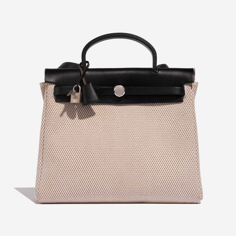 Hermès Herbag 31 Black-Ecru-SableNaturel Front  | Sell your designer bag on Saclab.com