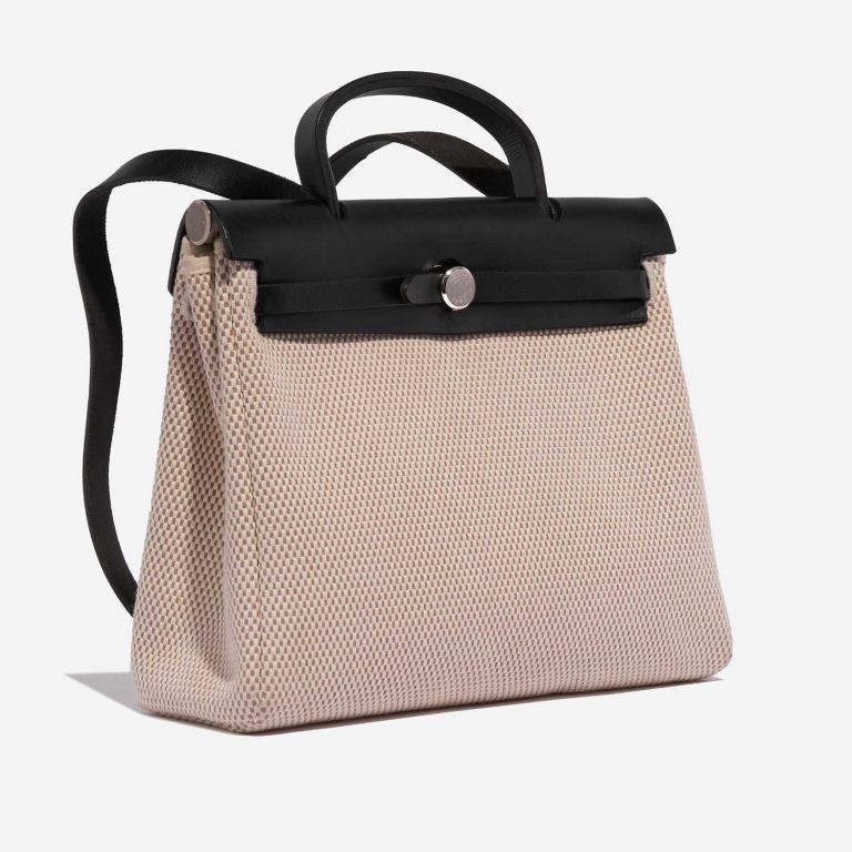 Hermès Herbag 31 Black-Ecru-SableNaturel Side Front  | Sell your designer bag on Saclab.com