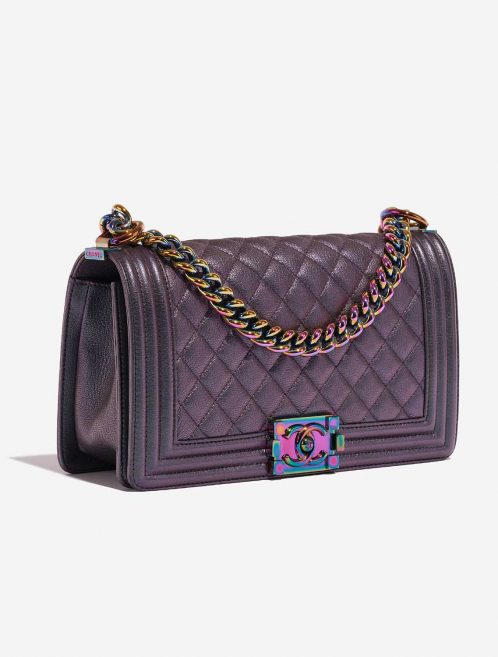 Chanel Boy OldMedium Purple-Greyish Side Front  | Sell your designer bag on Saclab.com
