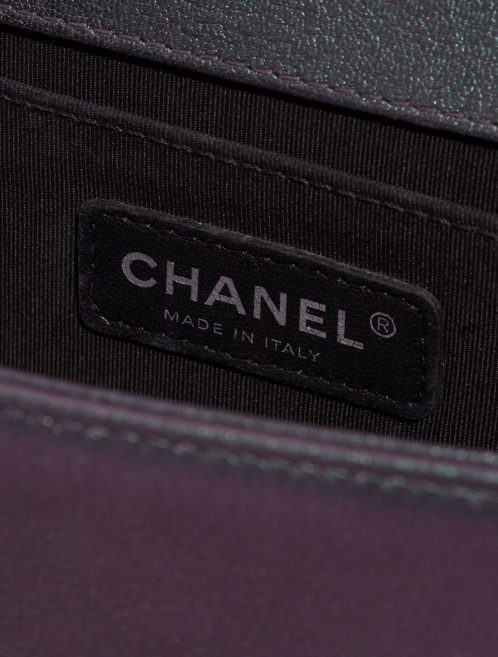 Chanel Boy OldMedium Purple-Greyish Logo  | Sell your designer bag on Saclab.com