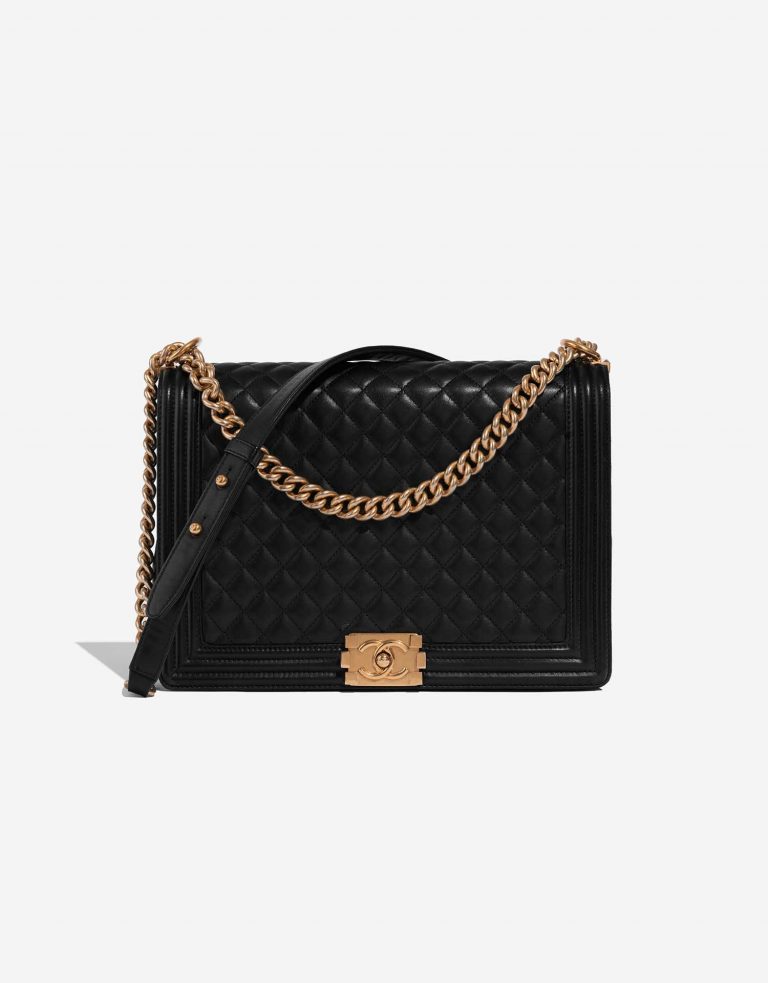 Chanel Boy Large Lamb Black Front | Sell your designer bag