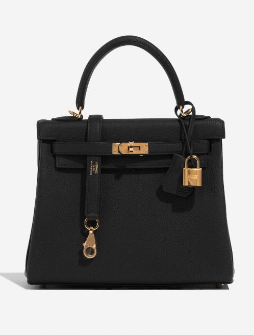 Hermès KellyHSS 25 Black-Rose Front  | Sell your designer bag on Saclab.com
