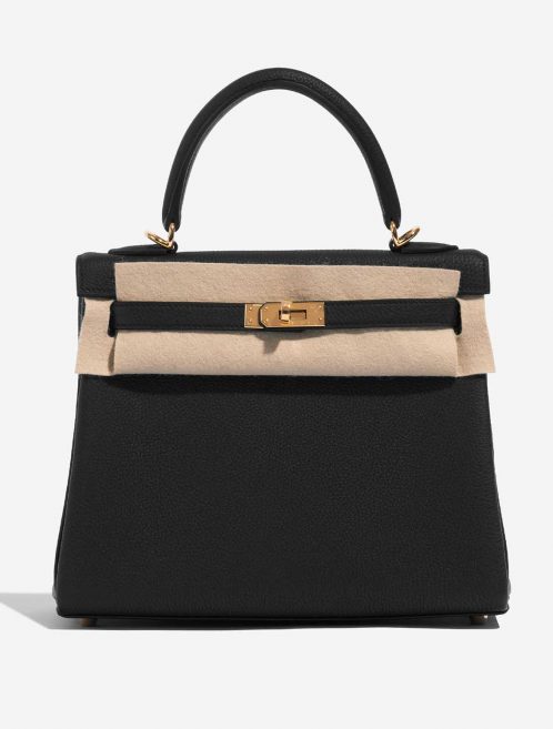 Hermès KellyHSS 25 Black-Rose Front Velt | Sell your designer bag on Saclab.com